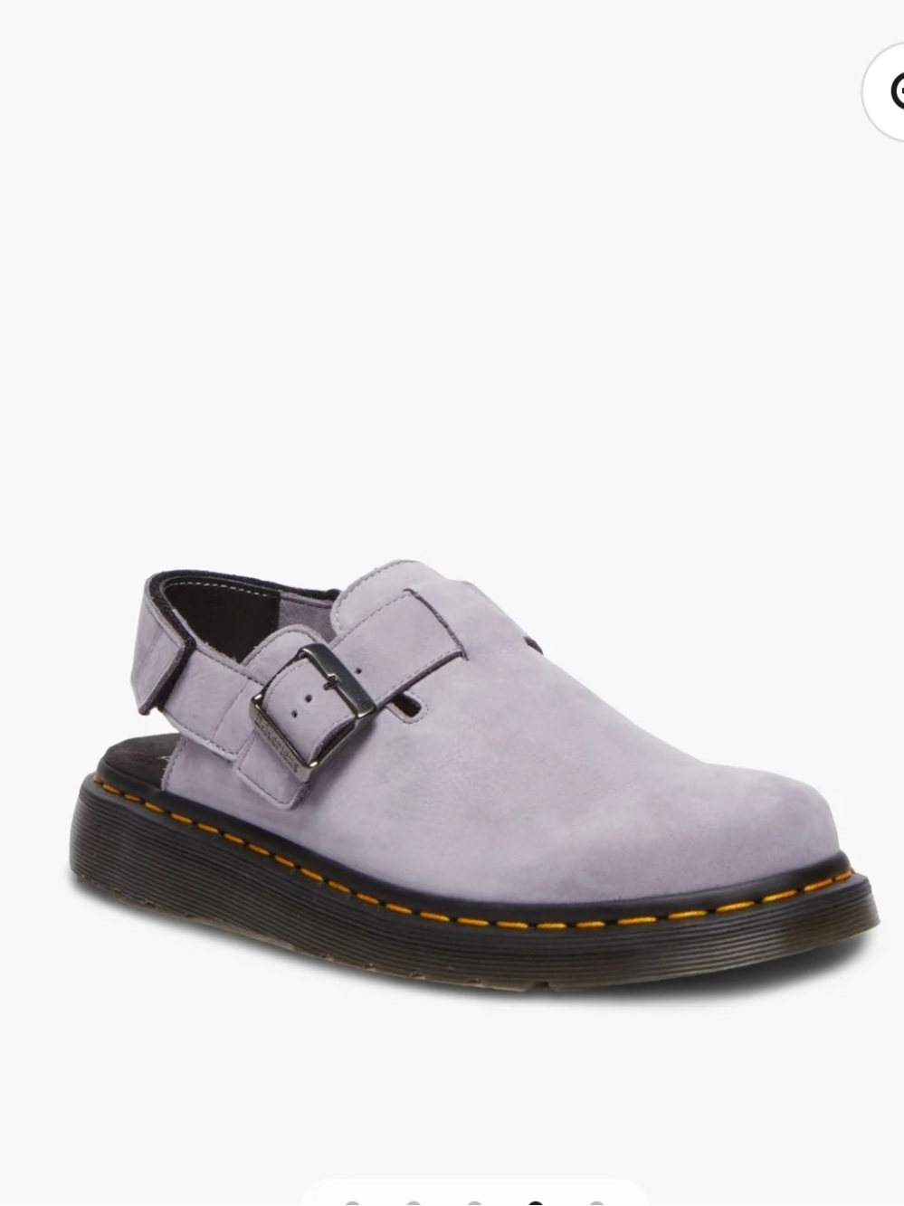 NWT Dr. Martens Jorge II Soft Leather Slingback Mules Lavender Frost Slip On